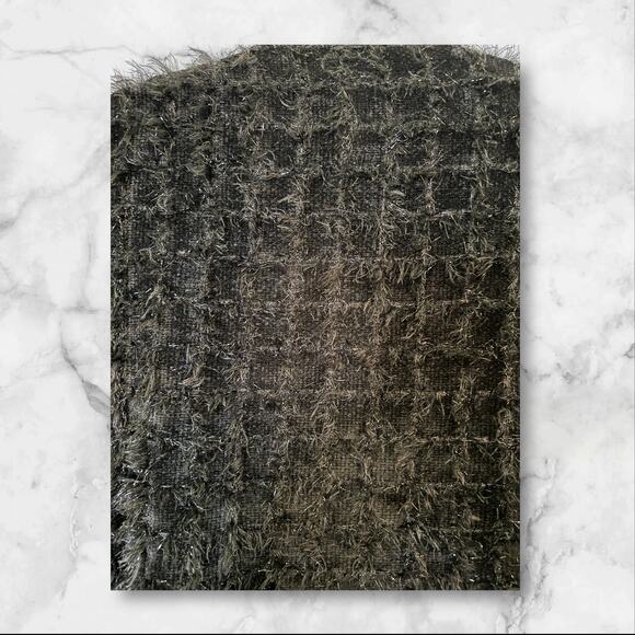 Sophie So & Colour House Black Textured Longline Coat with Pockets - Picture 6 of 12